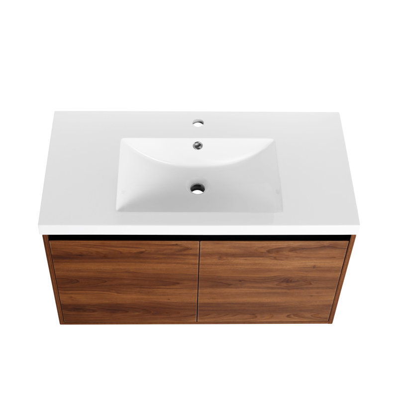Meuble-lavabo de salle de bain avec résine