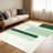 Green Abstract Striped carpet-easy to clean, machine-washable, soft and comfortable; suitable for door mats, kitchens, living rooms, bedrooms, corridors, and laundry areas. Easy to clean, durable carpet for home decoration.-129045745