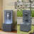 Outdoor Waterfall Fountain with LED Light, Adjustable Flow, Durable Polyresin Design for Gardens and Patios-114318005