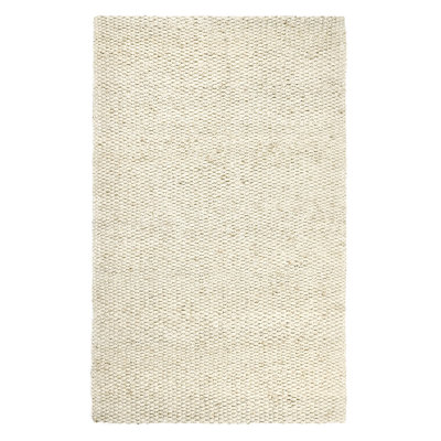 Rectangle Santa Cruz Hand Woven Jute/Sisal Area Rug in Ivory
