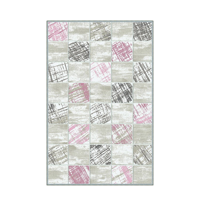 Luxurious Woven Area Rug, 5.9 x 9.2 ft, 100% Polyester, Antibacterial | Non-Slip PVC Felt Dot Underside, 0.3 in Pile Height | Machine Washable, 3D Digital Print, Perfect for Living Room & Bedroom Décor