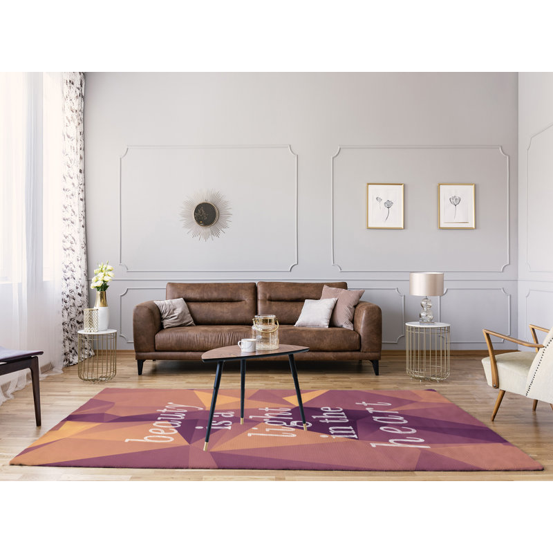 Quotes Chenille Indoor Rug, Rectangle 5' x 7'