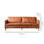 Geoffrey Genuine 3 Seater Leather Sofa