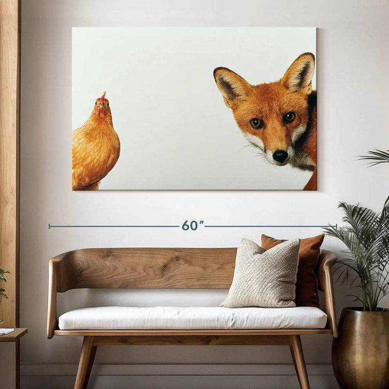 Brampt Chicken And Fox, 34" H x 51" W