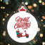 Xmas Merry Christmas Scooter Wooden Bauble Plaque