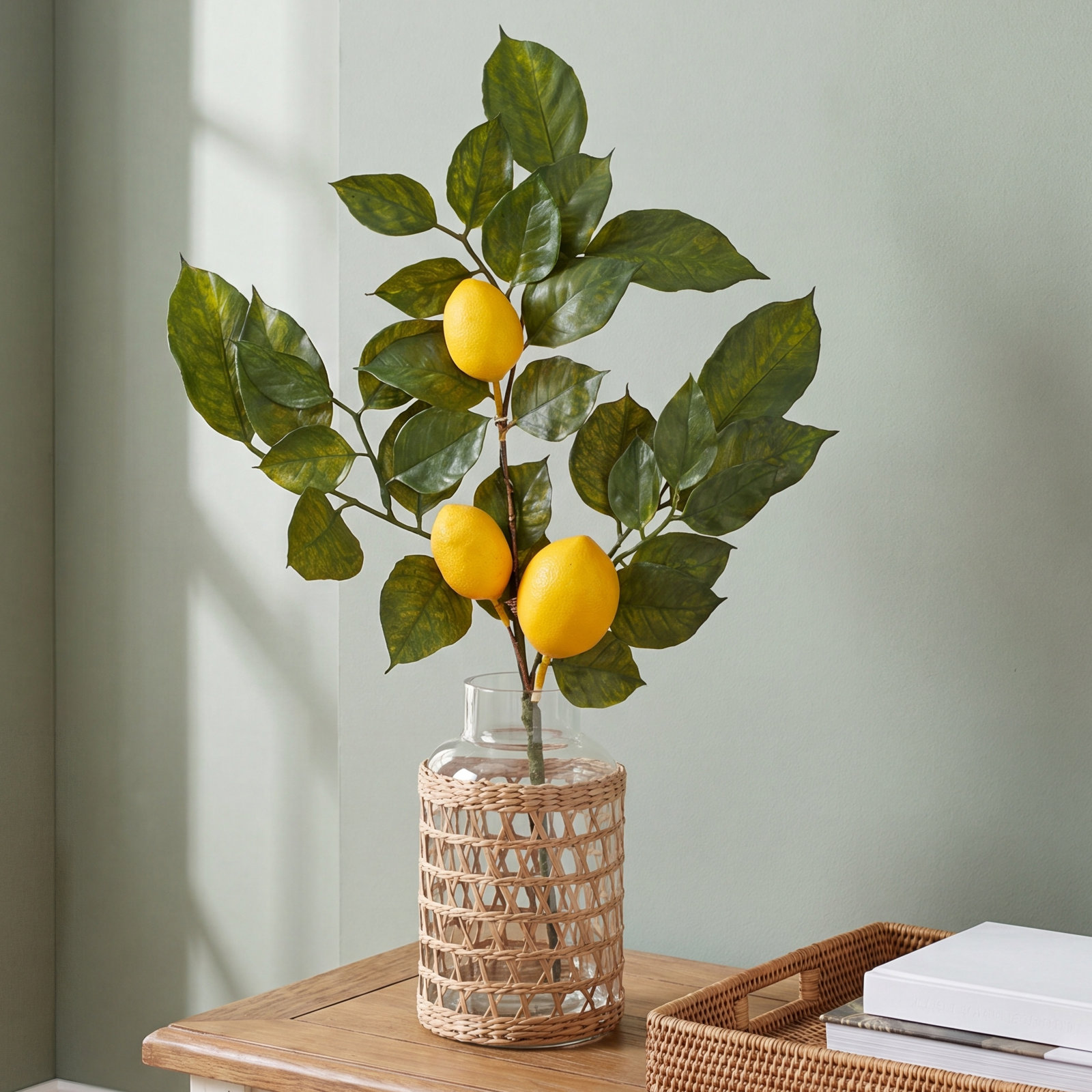 20'' Faux Salal Leaf Lemon Plant