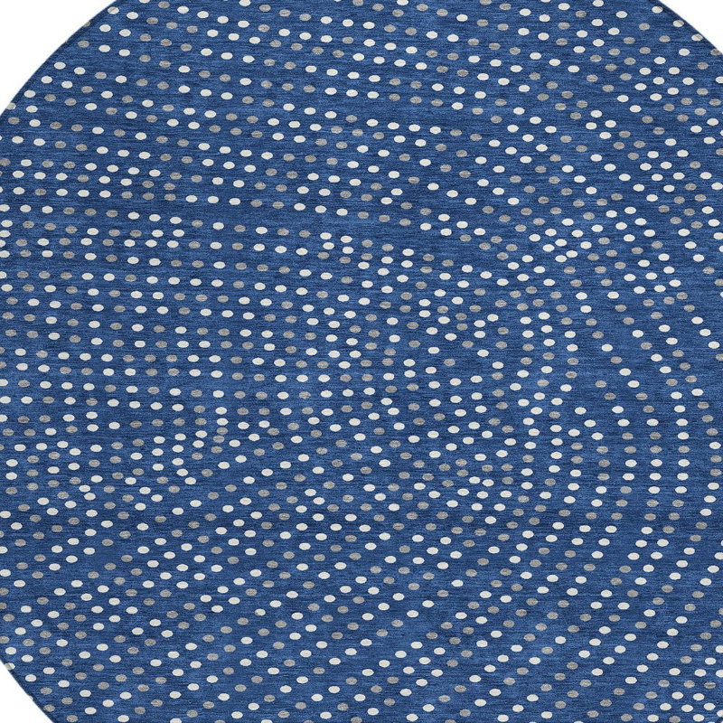 Tapis intérieur lavable à pois 8 po