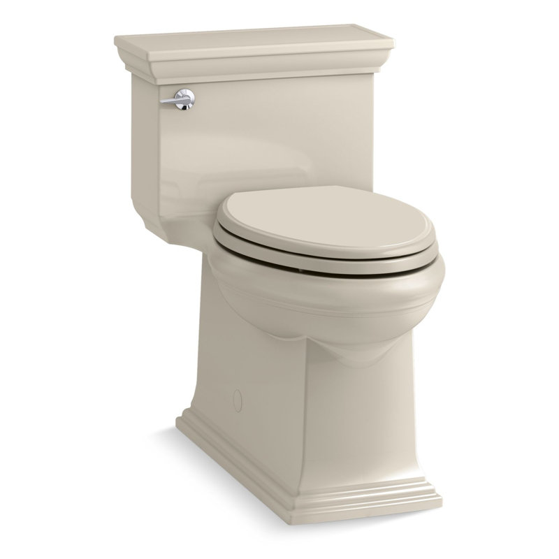 Memoirs Stately Comfort Height 1.28 gpf One-piece Compact Elongated Toilet, Sandbar