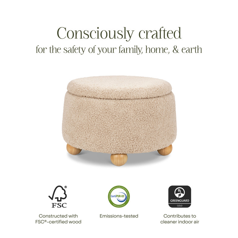 Tuffet Ottoman, Chai Shearling