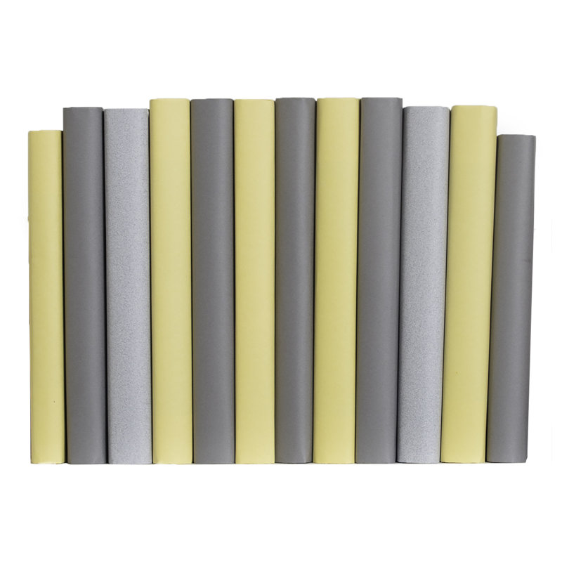 Livres décoratifs - Ensemble de livres sur papier Cloudy Haze - 1 pied de livres gris, Gris brumeux nuageux
