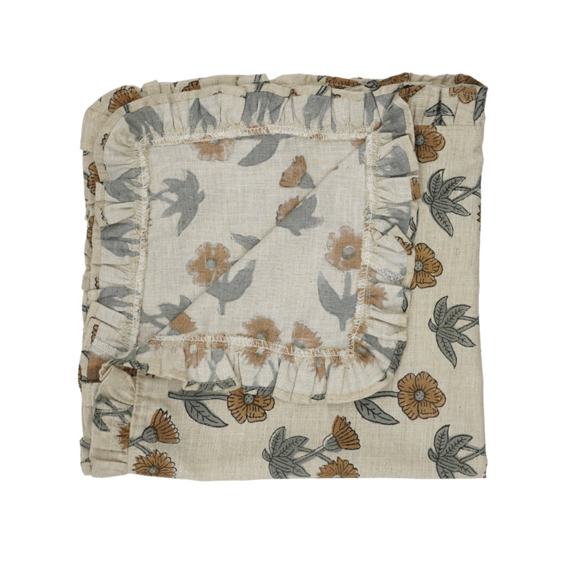 Ensemble de 8 serviettes Killi Fabivine à motif floral 18 x 18 pouces