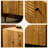 Retro Burlywood Solid Wood Sideboard