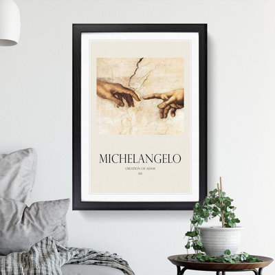 Creation Of Adam Hands by Michelangelo Framed Print