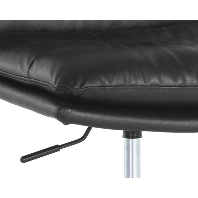Gwenan Swivel Side Chair, Black