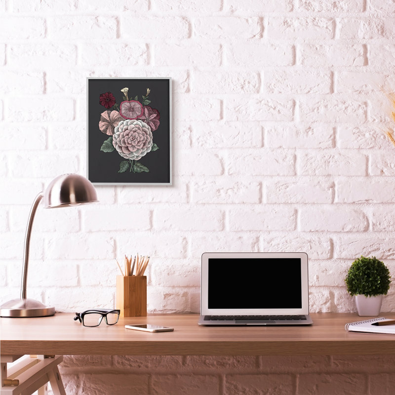 « rose », reproduction d’art sur fond noir par le samedi soir, impression, H 20 po x l 16 po x P 1,5 po