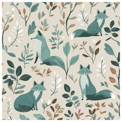 Foxes And Leaves Wall Tapestry - Animals Wall Decor