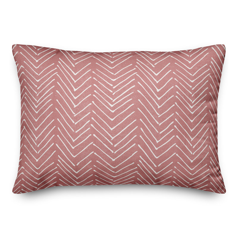  Scribble 16 Outdoor Rectangular Pillow Cover & Insert, Pink