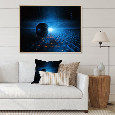 Système solaire bleu galaxie magnétique I - impression