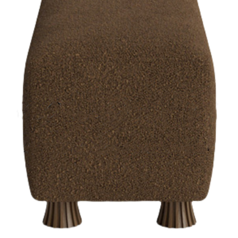 Banc simple en velours, H 16,54 po x l 70,87 po x P 17,72 po
