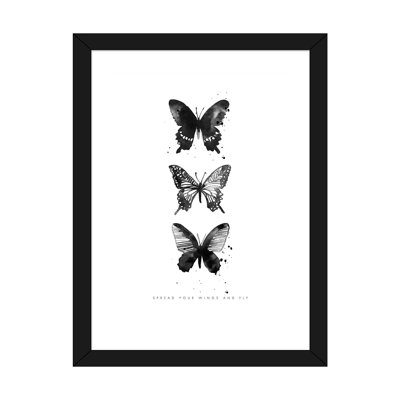 " 3 Inky Butterflys " by Mercedes Lopez Charro