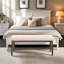 Banc rembourré en lin Modern-1262835344