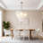 8-Light 35.4" Modern Capiz Shell Chandelier