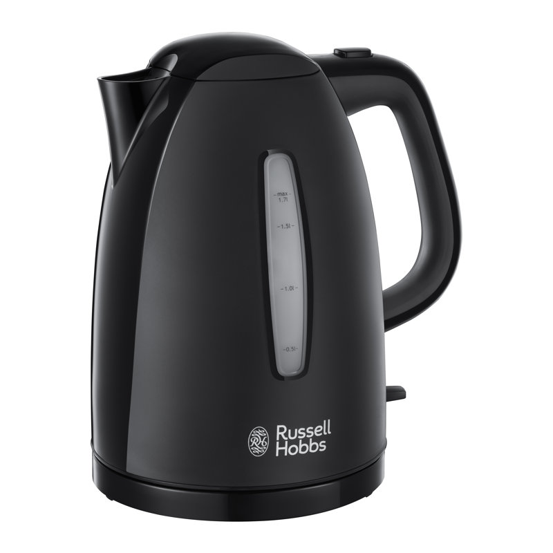 Russell Hobbs Textures 1.7L Plastic Kettle, Black
