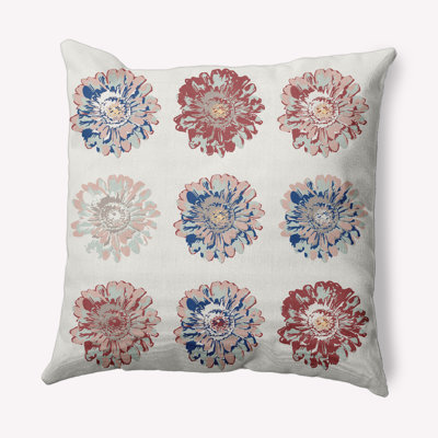 Floral Reversible Throw Pillow