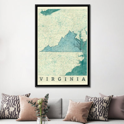 «Virginia Map», impression sur toile