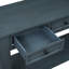 Élégante table d'entrée en bleu marine massif avec console de rangement à tiroirs couleur marine et tablette spacieuse-1451675722-1451675724