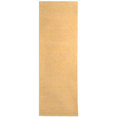 French Tapis Hand Tufted Silk And Wool Solid Color Rug