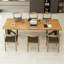 Burlywood + bureau rectangulaire en bois massif noir + fer-674512126-674512125