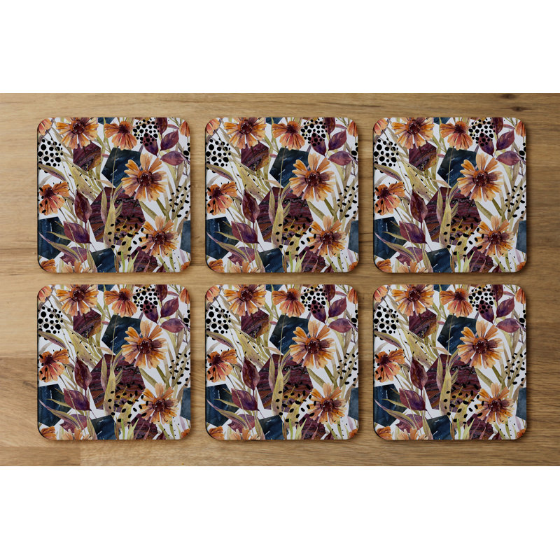 Square 6 Piece Coaster Set