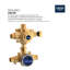 EUROCUBE PRESSURE BALANCE VALVE TRIM WITH 3-WAY DIVERTER WITH CARTRIDGE 7.875-983153497