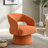 Rachedi 360° Swivel Velvet Barrel Accent Chair with Curved Backrest-117872105