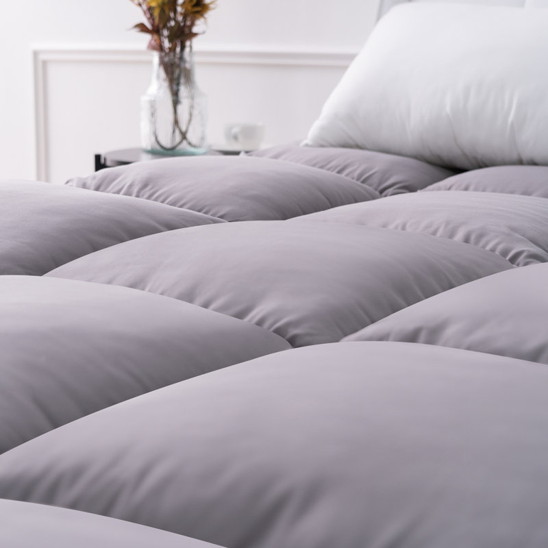 Surmatelas en duvet synthétique 4 po, Double, Gris