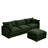  102 Inch Modular L-Shaped Sectional Sofa , 3-Seater Chenille Cloud Couch with Movable Ottoman , DIY Combination, Comfy Upholstered Set for Living Room-1563663421-1559753769
