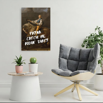 Ridin 'Dirty Horseman Classic Elegant Vintage Horse Portrait, reproduction d'art mural
