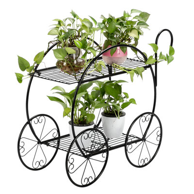 Support pour plante rond à plusieurs niveaux