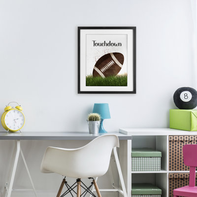 Have A Ball Touchdown Framed Print Under Glass, design by Christine Simpson Art