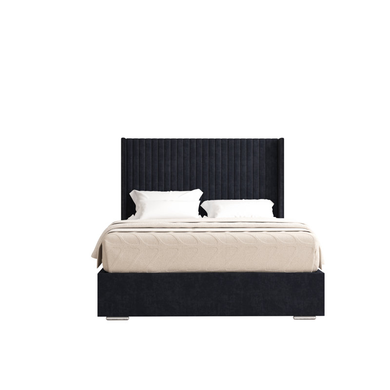 Shelton Upholstered Bed Frame, Super King (6'), Black
