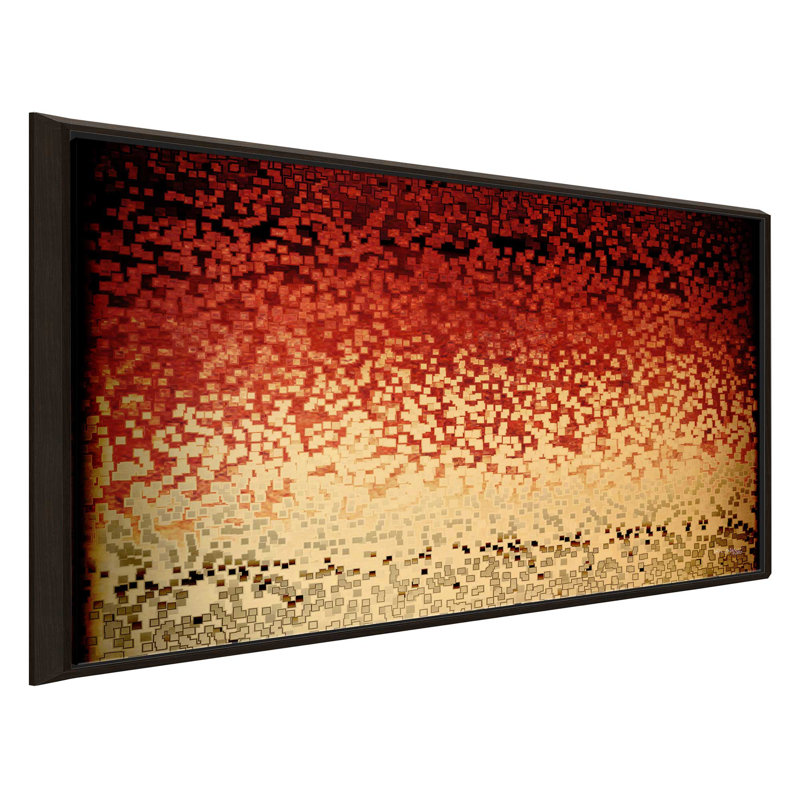 «Comforted. Matthew 5: 4 ', reproduction d'art sur toile, H 31,5 po x l 51,5 po x P 2 po, Cadre flottant espresso