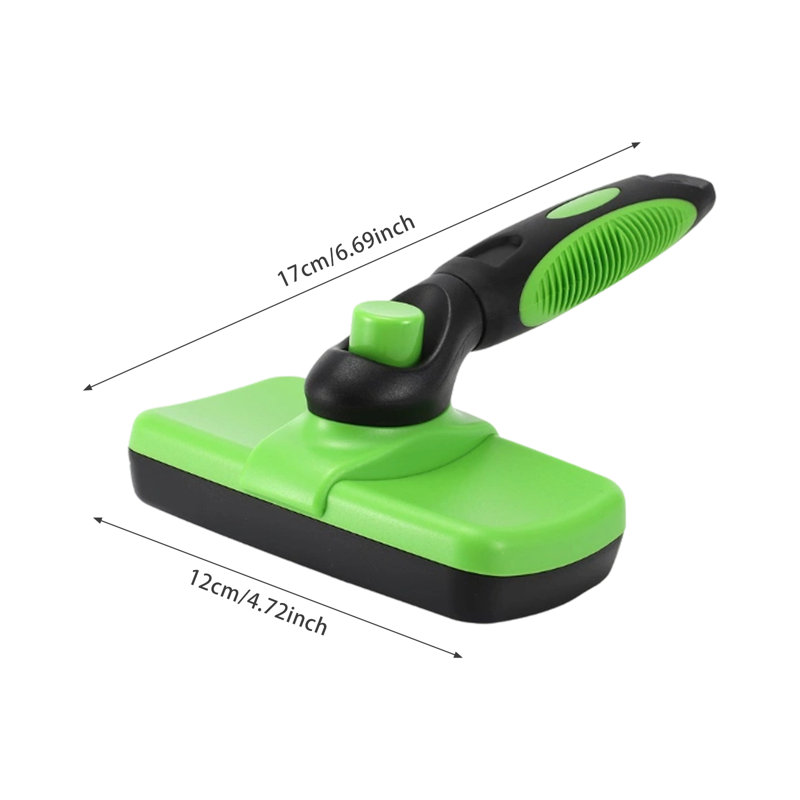 Brosse à épiler pour animaux de compagnie, peigne à épingle à un bouton, brosse à épiler pour chiens et chats, Green