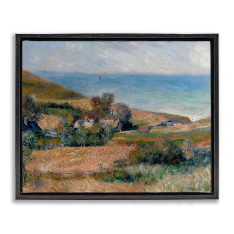 Vue du cadre flottant Renoir, conception de Pierre-Auguste Renoir, H 25 po x l 31 po, Cadre flottant noir de jais