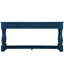 Console 63 po avec 3 tiroirs. Bleu marine, bois massif, structure en bois de 63 po facile à installer, stable et instructions d'installation