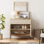 Grande armoire de 63 po, conception cannelée 2 en 1 - Buffet de rangement spacieux à 4 portes pour la cuisine, la salle à manger ou le salon - Bar à café en bois et armoire à vin-1126536051
