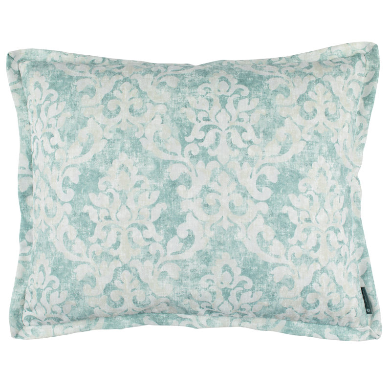 Milan Damask 26" Square Polyester Feather-Down Throw Pillow