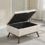 Banc de rangement avec repose-pieds Mid-Century avec table basse relevable et polyvalence.-1542627892