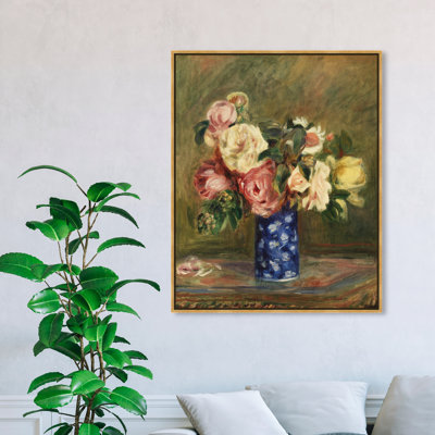 Renoir - Le Bouquet De Roses Florals - Peinture sur toile