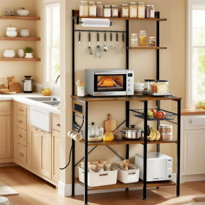 Bakers Rack With Power Outlet